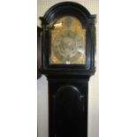 A George III ebonised longcase clock by John Pratt of Sawbridgeworth,