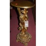 A gilt wood plant stand in the French taste,