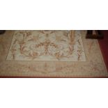 A European cream ground woollen rug,