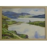 Ian Buchanan Dunlop (1900-1979) - North Country lake in Summer, watercolour,