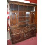 An 18th century oak dresser,