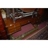 A Stag Minstrel kneehole long dressing table,