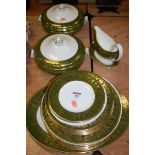 A Wedgwood part dinner service in the Gold Florentine pattern Condition Report / Extra