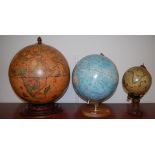 A Phillips Stereo Relief globe by George Phillip & Son of London together with a Zoffili