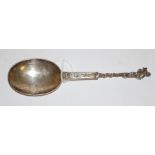 A Victorian silver anointing spoon,