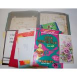 A box of assorted scrap albums,