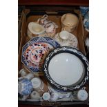 A box of miscellaneous china to include;