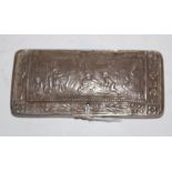 A circa 1900 Continental silver pocket snuff-box,