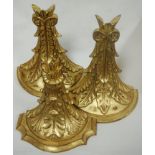 A pair of giltwood wall brackets in the 18th century style,