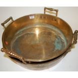 Two 19th century brass preserving pans