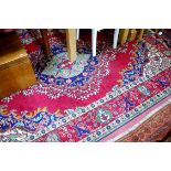 A Caucasian woollen carpet,