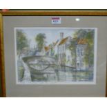 Johny de Witte - Bruges, lithograph, signed and titled in pencil to the margin,