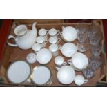 A Royal Doulton part tea and coffee service in the Clarendon pattern H4993 together with a small