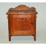 An early 20th century miniature oak wash stand,