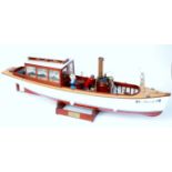 Radio controlled spirit fired Victorian steam launch 'Alexandra' built from a well detailed kit by