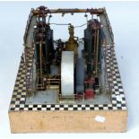 A scratch built twin beam stationary model engine, in the manner of George Saxton & Co,