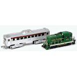 Ready Made Toys American outline green Southern 2173 diesel outline loco with a Pennsylvania RPR