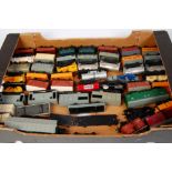 50+ mixed Hornby Dublo, Triang and other loose rolling stock, mixed examples,