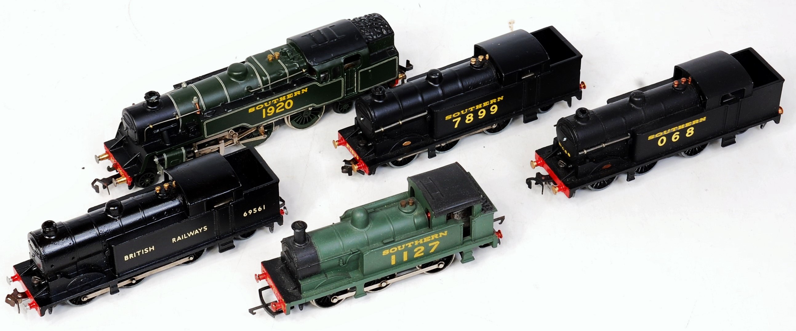 Mixed 3-rail locomotives Wrenn Southern green 1127 tank engine (G),