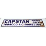 An original Capstan Navy Cut Tobacco and Cigarettes Enamel Sign, Blue on white example,