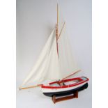 Scale Model of a Falmouth Working Boat, wired with servo for the rudder, ready to fit radio control,