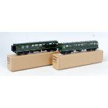 An Anbrico Derby new style 2 car BR green DMU, a few small chips to sides (G-BG),
