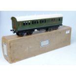 Bing for Bassett-Lowke 1928 green hand-enamelled and lined SR motor coach only from 3 car EMU set -