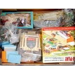 2 boxes of mixed 00 gauge and HO Gauge accessories, spares and empty boxes,