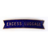 British Railways Eastern Region fishtail enamel railway cap badge "Excess Luggage" by J R Gaunt