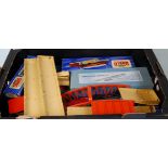 Box of mixed Hornby Dublo locomotives loose rolling stocks and line side accessories to include L30