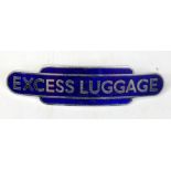 Eastern Region totem enamel railway cap badge "Excess Luggage" by J R Gaunt London