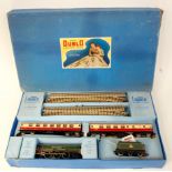 A Hornby Dublo EDP12 passenger train set, gloss green 'Duchess of Montrose' engine and tender,