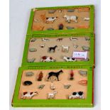 Britains Lilliput World Models sets L51, L52 and L53 farm sets, all different contents, with approx.