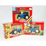 Britains 1/32nd scale boxed Ford Tractor Group, 3 boxed examples, to include No.