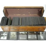 A large collection of late 19th century magic lantern slides to include topographical views in