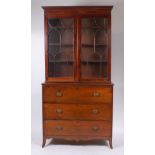 A Regency mahogany secretaire bookcase,