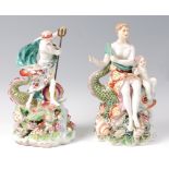 A pair of 18th century Derby porcelain figures of Venus and Neptune,