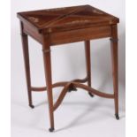 A Sheraton Revival rosewood and inlaid envelope card table,