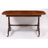 A William IV rosewood centre table, of shaped rectangular form,