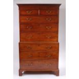 A George III mahogany chest-on-chest,