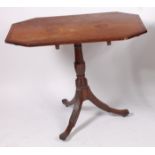 A Regency mahogany, crossbanded and herringbone strung table,