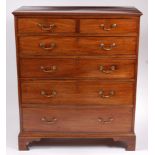 A large George III mahogany chest,