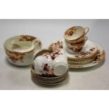 A Victorian part tea service,