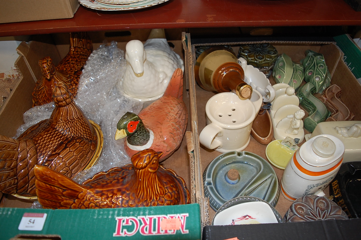 A Portmeirion oven-to-table ware tureen and cover in the form of a hen on nest;