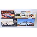 Mixed Scale Plastic Car Kit Group, 9 boxed examples, all appear as issued,