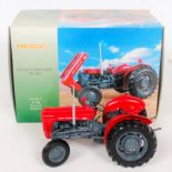Universal Hobbies 1/16th scale model of a Massey Ferguson MF35X, finished in red and grey,