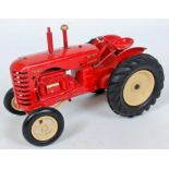 Matchbox Lesney Moko, 745D Massey Harris tractor, red body with yellow hubs and rubber tyres,