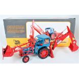 Universal Hobbies 1/16th scale model of a JCB Major Loader MK 1 Excavator, finished in red and blue,