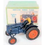 Britains, 128F, Fordson Major tractor with driver, dark blue body,