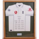 An England International cricket shirt,